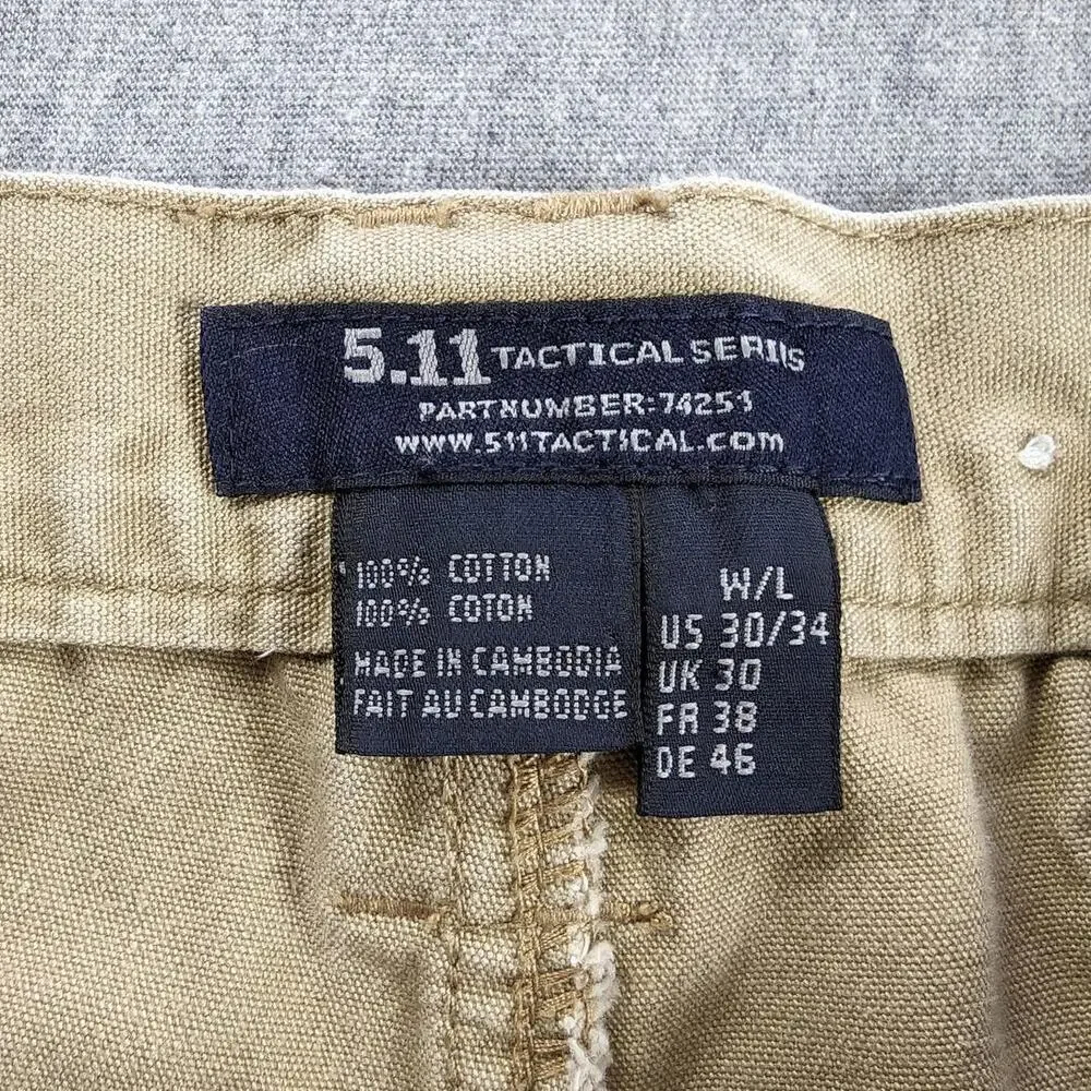 5.11 Tactical Series Cargo Pants Mens 30 x 34 Work Khaki Outdoors Utility READ